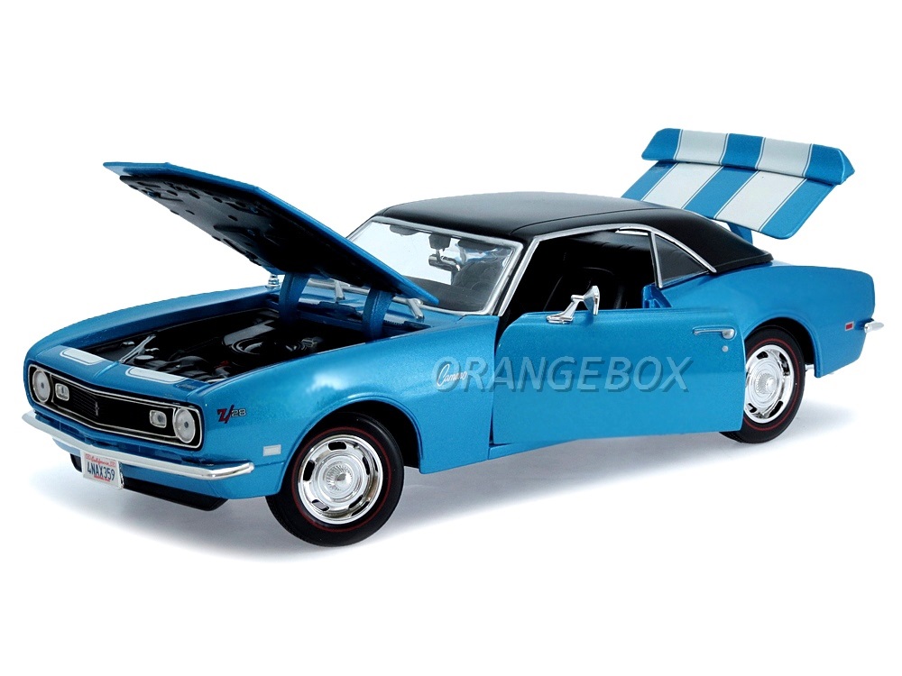 Camaro Chevrolet 1968 Miniatura ミニカー１／18 Z28 Camaro Chevrolet 1968 Z/28 Azul 31685 Maisto Da ミニカー